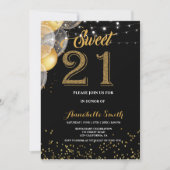Moderne, elegante süße 21 einladung (Vorderseite)