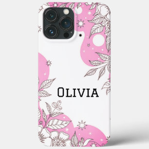 Moderne elegante süße girly einfache Floralien Cas Case-Mate iPhone Hülle