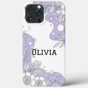 Moderne elegante süße girly einfache Floralien Case-Mate iPhone Hülle