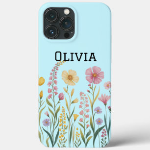 Moderne elegante süße girly einfache Wildblumen Case-Mate iPhone Hülle