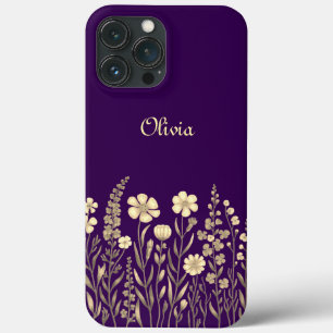 Moderne elegante süße girly einfache Wildblumen Case-Mate iPhone Hülle