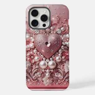 Moderne elegante süße goldene Perlen Valentinstag iPhone 15 Pro Max Hülle