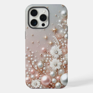 Moderne elegante süße goldene Perlen Valentinstag iPhone 15 Pro Max Hülle