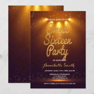 Moderne elegante Sweet-Sixteen-Einladung Einladung
