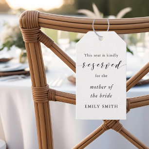 Moderne elegante Tags für Hochzeiten reserviert Geschenkanhänger
