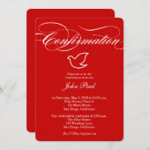 Moderne elegante Taubenbestätigung Einladung (Vorne/Hinten)