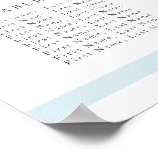 Moderne elegante Taufkarte für Jungen Poster (Ecke)