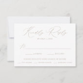 Moderne Elegante Taupe RSVP Karte (Vorderseite)