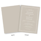 Moderne Elegante Taupe Virtual Wedding Einladung