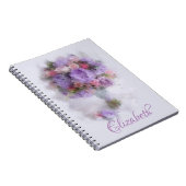 Moderne elegante Template-Blume Ölgemälde Notizblock (Rechte Seite)