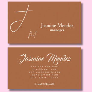 Moderne elegante Terracota-Typografie Visitenkarte