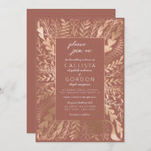 Moderne Elegante Terracotta Einladung (Vorne/Hinten)