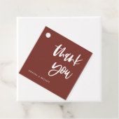 Moderne, elegante Terracotta-Hochzeit Geschenkanhänger (Beispiel)