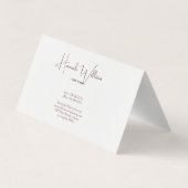 Moderne Elegante Terracotta Minimalistisch gefloch Visitenkarten (Rückseite)