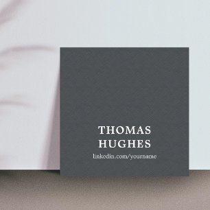 Moderne elegante Textur Grau Weiß Berater Quadratische Visitenkarte