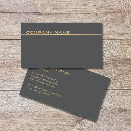 Moderne elegante Textur Gray Imitate Gold Consulta Visitenkarte
