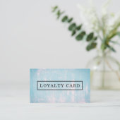 Moderne elegante Textur Pink Blue Loyalty Card Treuekarte (Stehend Vorderseite)
