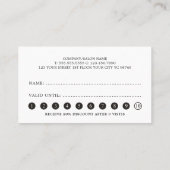 Moderne elegante Textur Pink Blue Loyalty Card Treuekarte (Rückseite)