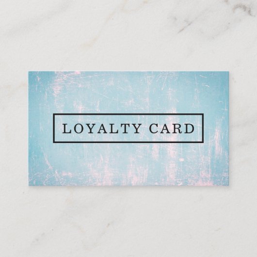 Moderne elegante Textur Pink Blue Loyalty Card Treuekarte (Vorderseite)
