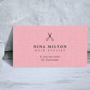 Moderne elegante Textur-Rosen-Friseuse Visitenkarte