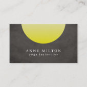 Moderne elegante Textur Schwarz Gelb Yoga Visitenkarte (Vorderseite)