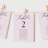 Moderne elegante Tischnummer Seating Chart