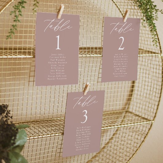 Moderne elegante Tischnummer Seating Chart