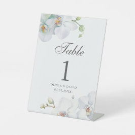 Moderne elegante Tischnummer Sockelschild