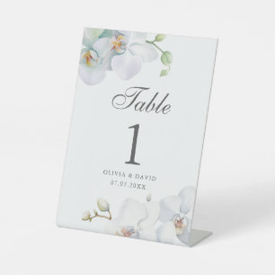 Moderne elegante Tischnummer Sockelschild