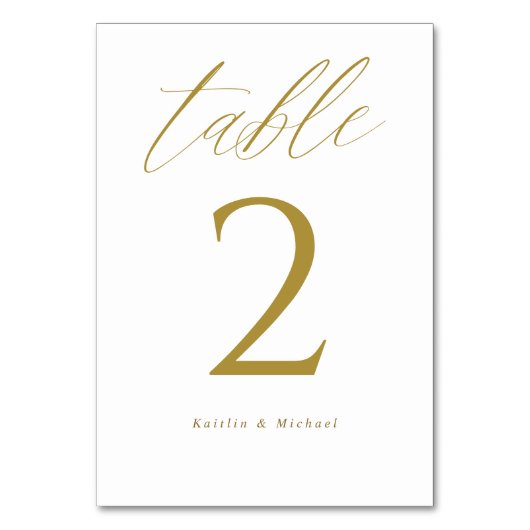 Moderne, elegante Tischnummern (Rückseite)