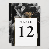 Moderne elegante Tischnummern mit Blumenmuster (Vorne/Hinten)