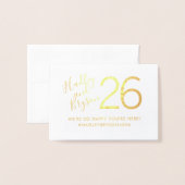 Moderne elegante Tischnummern REAL FOIL (Rückseite mit Umschlag)