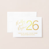 Moderne elegante Tischnummern REAL FOIL (Vorderseite mit Umschlag)