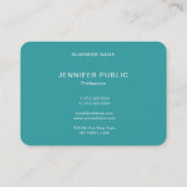 Moderne Elegante Trend-Farben Premium Perlfinish Visitenkarte (Rückseite)