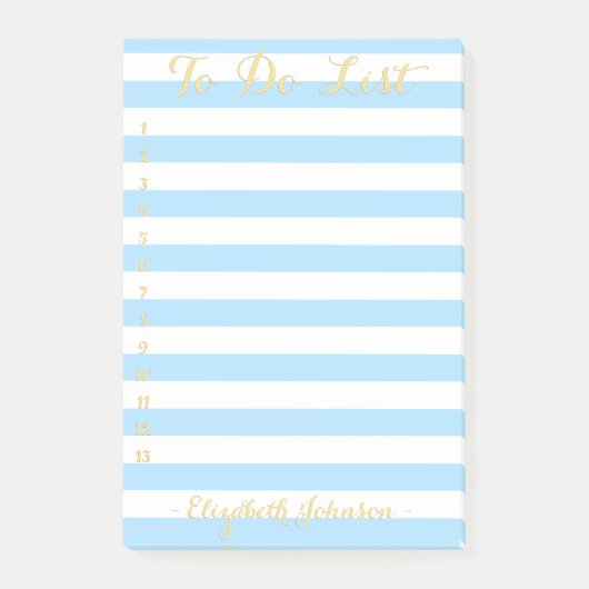 Moderne Elegante, trendig blau gepflegt, um zu übe Post-it Klebezettel (Vorderseite)