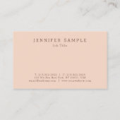 Moderne elegante, trendige, einfache Designvorlage Visitenkarte (Rückseite)