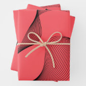 Moderne, elegante, trendige, einfache, wellenförmi geschenkpapier set (Beispiel)