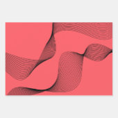 Moderne, elegante, trendige, einfache, wellenförmi geschenkpapier set (Vorderseite)