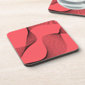 Moderne, elegante, trendige, einfache, wellenförmi getränkeuntersetzer (Linke Seite)