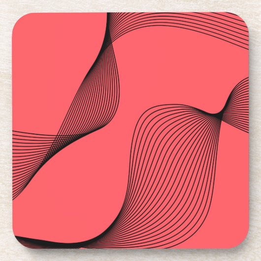Moderne, elegante, trendige, einfache, wellenförmi getränkeuntersetzer (Vorderseite)