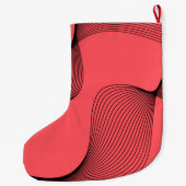 Moderne, elegante, trendige, einfache, wellenförmi großer weihnachtsstrumpf (Rückseite)