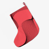 Moderne, elegante, trendige, einfache, wellenförmi großer weihnachtsstrumpf (Rückseite (Hängend))