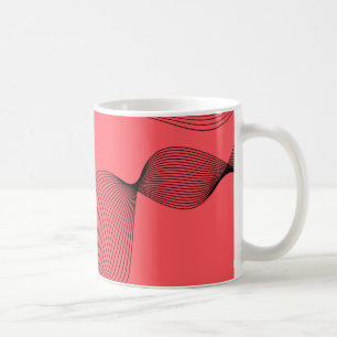 Moderne, elegante, trendige, einfache, wellenförmi kaffeetasse
