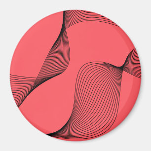 Moderne, elegante, trendige, einfache, wellenförmi magnet