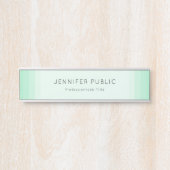 Moderne elegante, trendige Mint-Vorlage Türschild (Vorderseite )