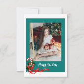 Moderne, elegante, trendige One Foto Weihnachtskar (Vorderseite)