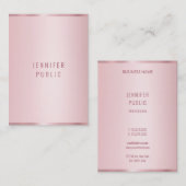 Moderne elegante, trendige Rose - Goldfarbenvorlag Visitenkarte (Vorne/Hinten)