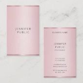 Moderne elegante, trendige Rose - Goldfarbenvorlag Visitenkarte (Vorne/Hinten)