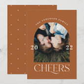 Moderne, elegante, trendige Typografie-Rost-Weihna (Vorne/Hinten)