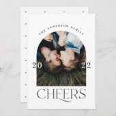 Moderne elegante trendige Typografie Rote Weihnach (Vorne/Hinten)